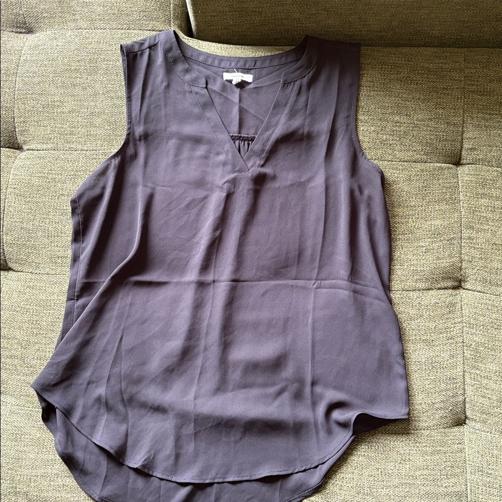 Sleeveless Black Shell Blouse